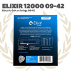 Elixir 12000 Polyweb Electric Guitar Strings, Super Light, 9-42