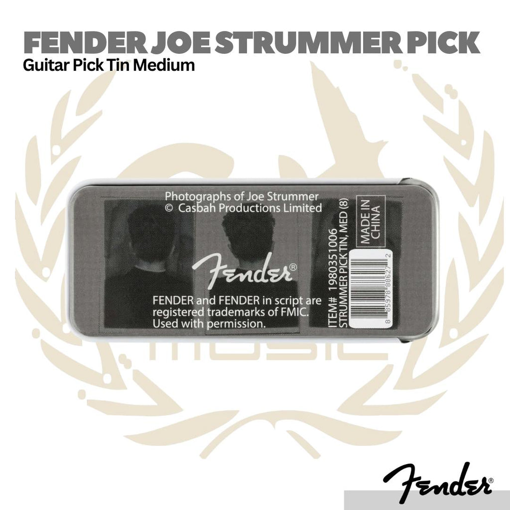 Fender Joe Strummer Pick Tin, Medium, 8-Pack - Pick Gitar Bass