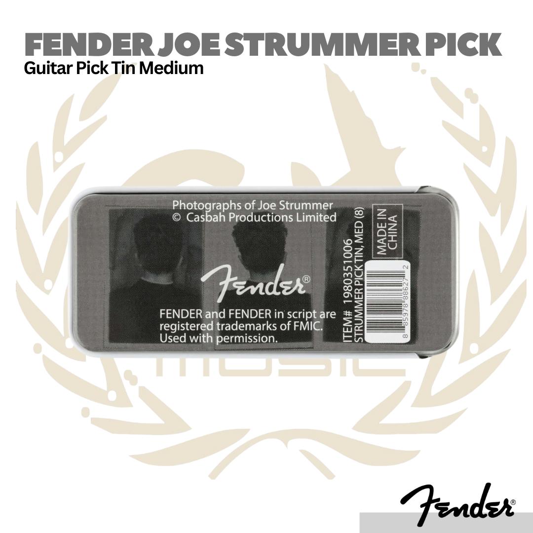 Fender Joe Strummer Pick Tin, Medium, 8-Pack - Pick Gitar Bass