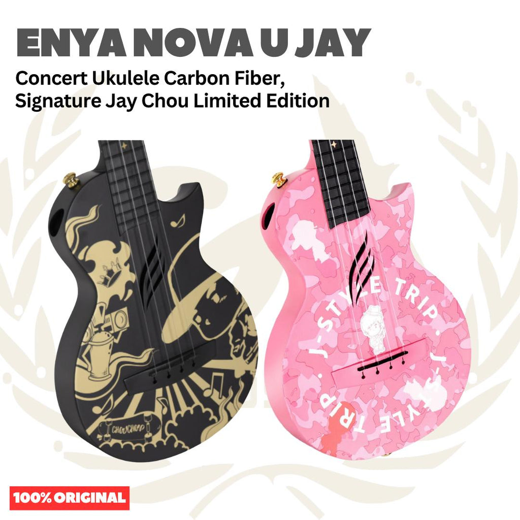 ENYA NOVA U-JAY Concert Ukulele Carbon Fiber, Signature Jay Chou Limited Edition