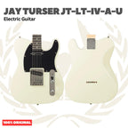 Jay Turser JT-LT-IV-A-U Series Single Cutaway Solid Body Maple Neck 6-String Electric Guitar, Ivory - Gitar Listrik Elektrik