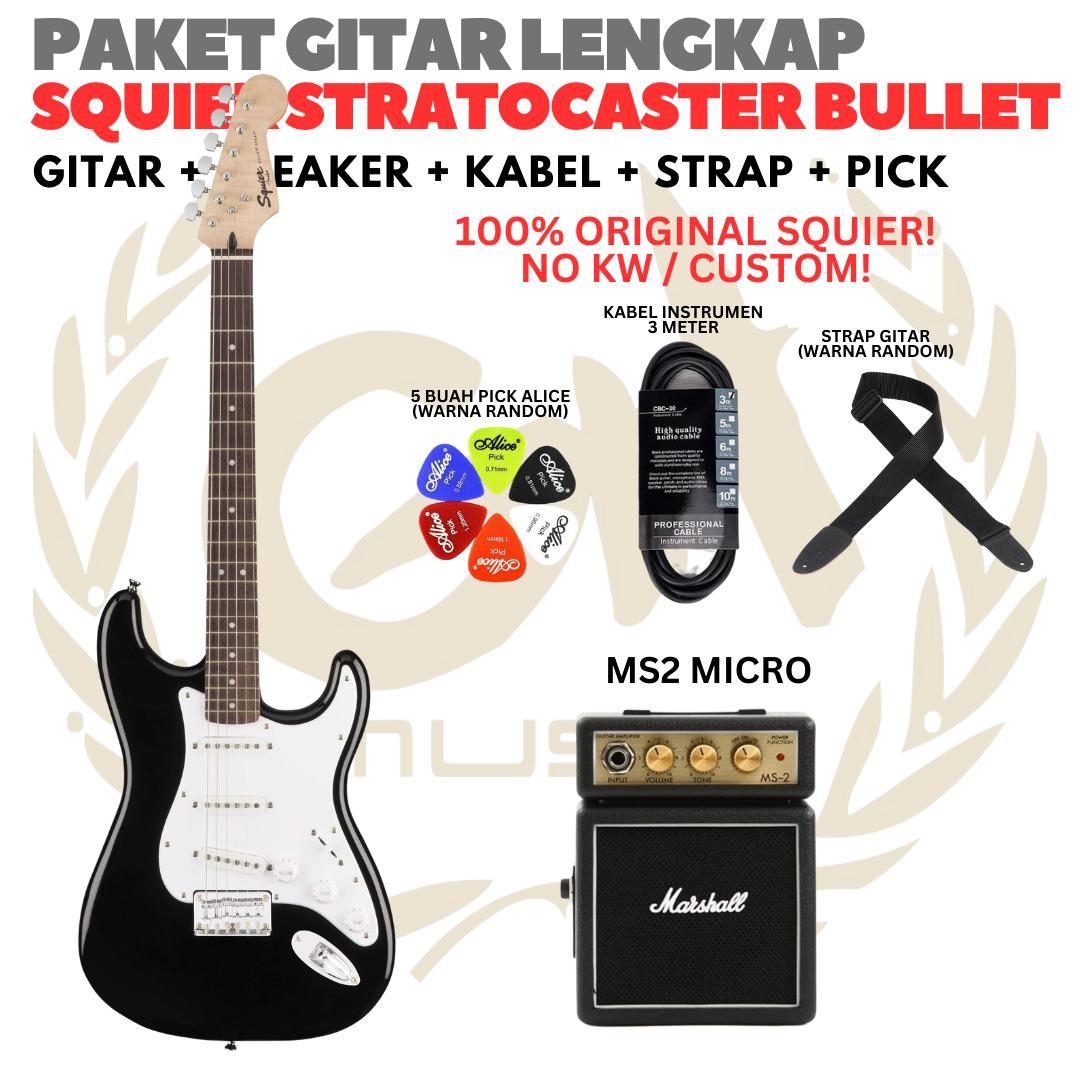 PAKET GITAR SQUIER STRATOCASTER BULLET Electric Gitar | GUITAR PACK