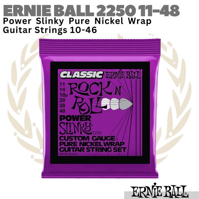 ERNIE BALL 2250 Power Slinky Electric Guitar Strings 11-48 | Senar