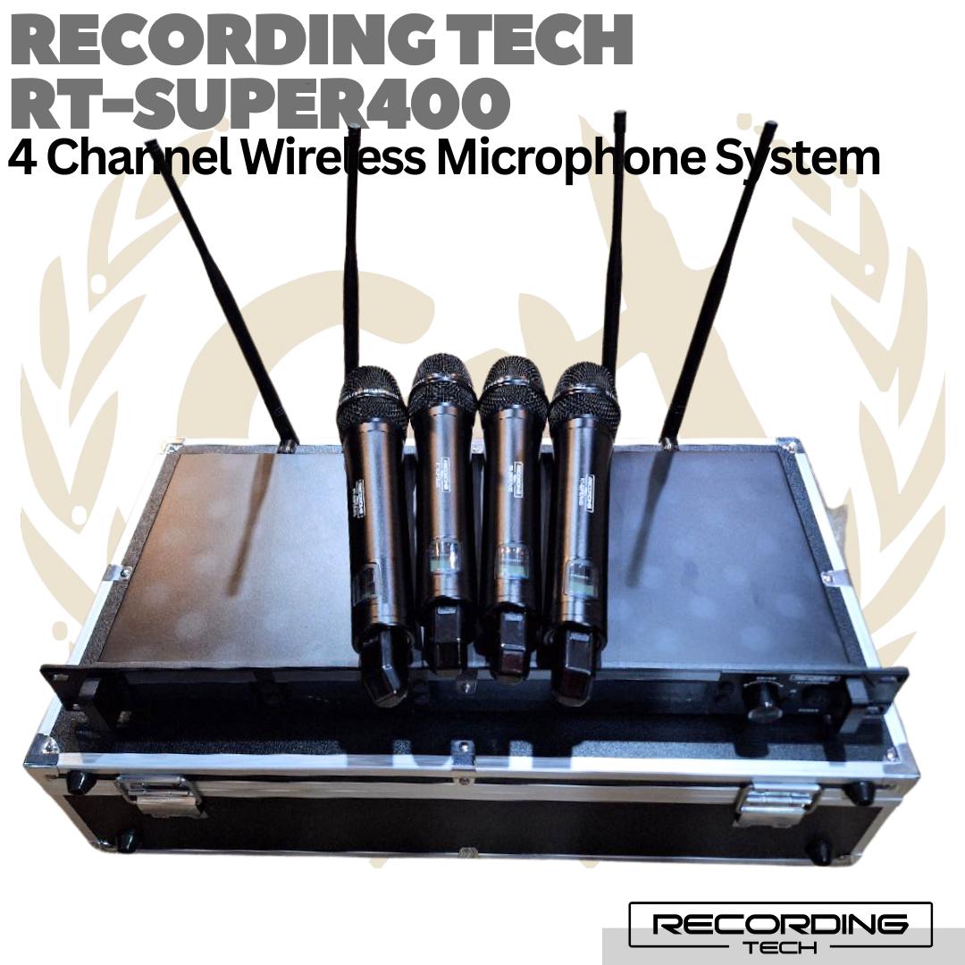 RECORDING TECH RT SUPER400 WIRELESS MICROPHONE | 4 CHANNEL MIC WERLES