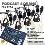 RECORDING TECH PRO RTX6 PLUS RT - BM800, PAKET PODCAST 4 ORANG KOMPLIT