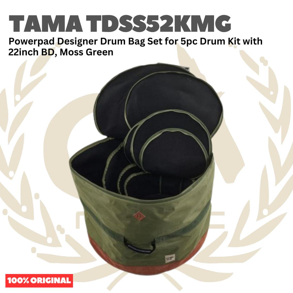 Tama TDSS52K Powerpad Designer Drum Bag Set for 5pc Drum Kit with 22inch BD - Tas Drum
