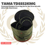 Tama TDSS52K Powerpad Designer Drum Bag Set for 5pc Drum Kit with 22inch BD - Tas Drum