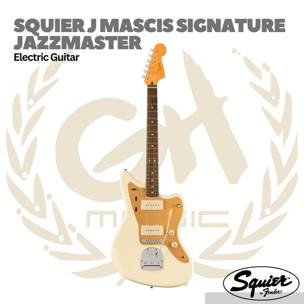 Squier J Mascis Signature Jazzmaster Electric Guitar Laurel FB - Gitar Elektrik