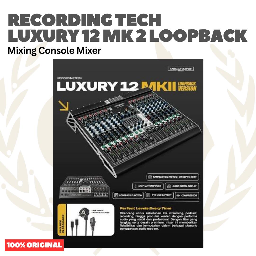 RECORDING TECH LUXURY MK2 NEW WITH LOOPBACK AND 192K PREAMP MIXING CONSOLE | 4 8 12 Audio Mixer Channel