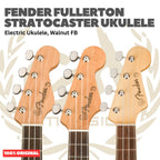 Fender Fullerton Stratocaster Ukulele - Ukulele Elektrik Body Stratocaster Mini 4-Senar With Preamp Original Asli