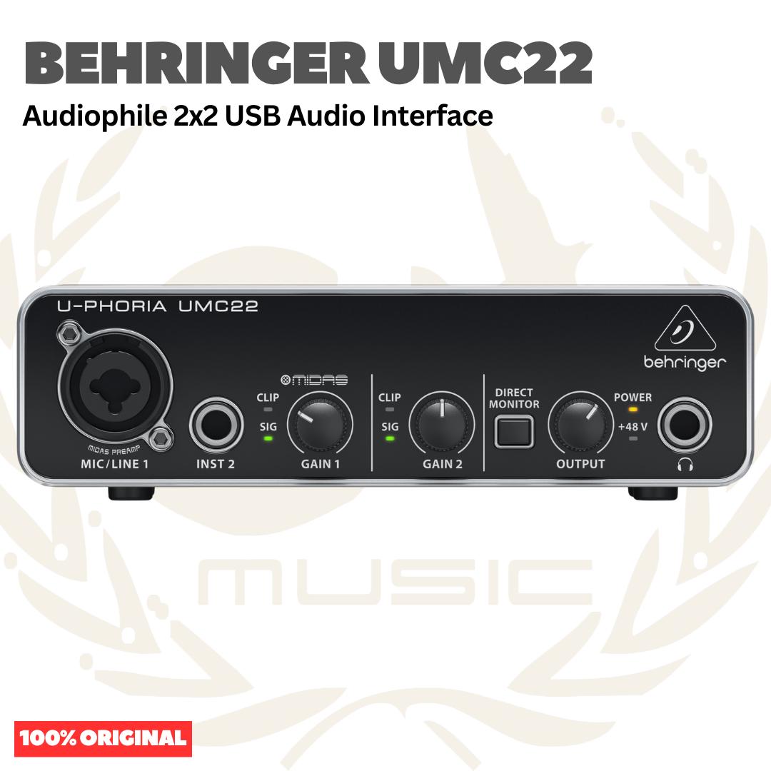 BEHRINGER UMC22 SOUNDCARD AUDIO INTERFACE
