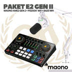 PAKET MAONO E2 GEN 2 - Maono Ame2 Gen II - 1 MIC - Podcast Streaming Recording