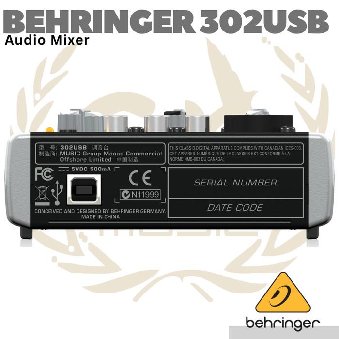 Behringer Xenyx 302USB Mixer with USB 3 Channel