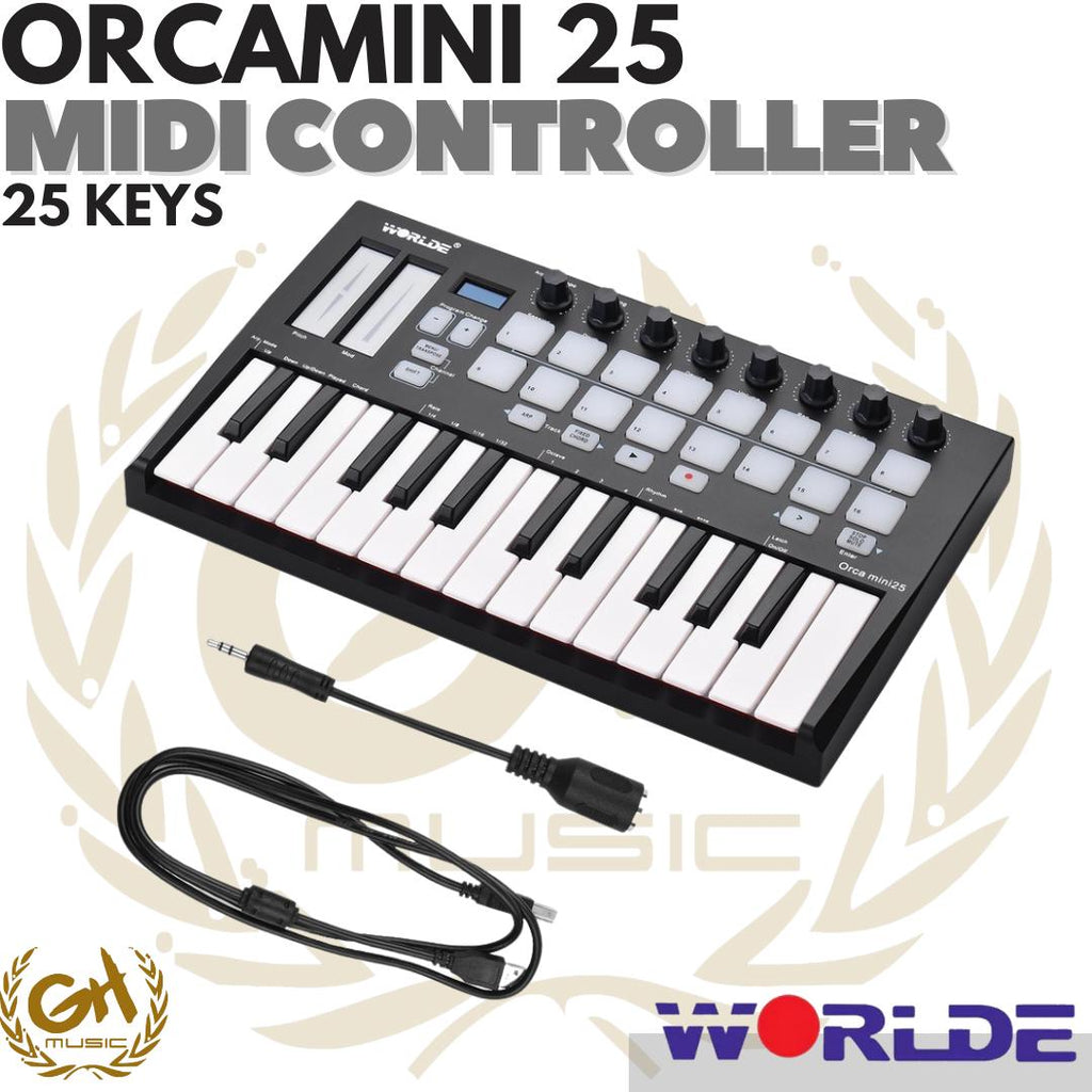 WORLDE ORCA MINI 25 MIDI CONTROLLER KEYBOARD