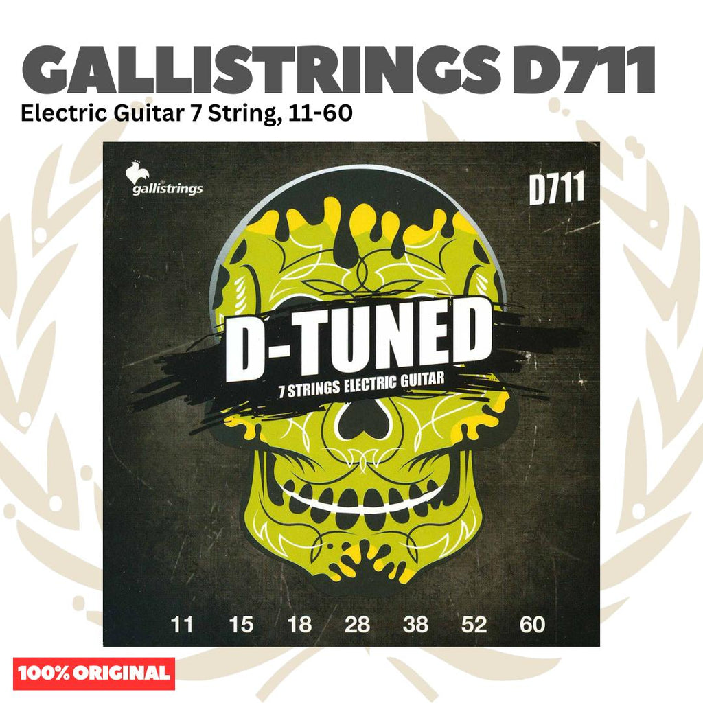 GALLISTRINGS D711 Electric Guitar 7-Strings 11-60 - Senar Gitar Listrik Elektrik 7-Senar Galli Strings Original Asli