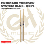 PROMARK DC51-SYS System Blue Lacquered Hickory Stick Drum - TXDC51W Stik Drum Original Asli