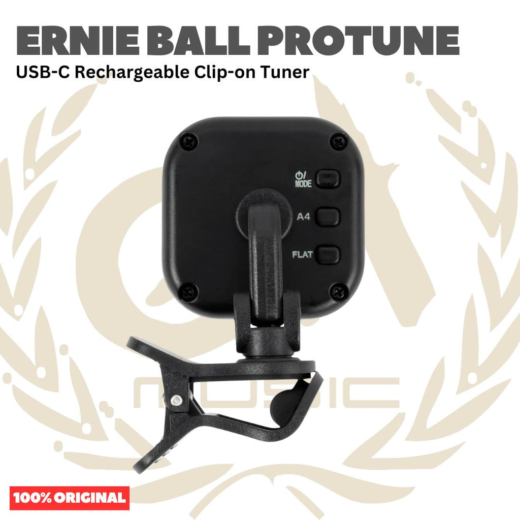 Ernie Ball P09627 ProTune USB-C Rechargeable Clip-on Tuner - Tuner Gitar Bass
