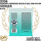 Ernie Ball 2326 Concert Soprano Nylon Ball End, Black - Senar Ukulele