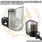 ASTON ORIGIN BUNDLE & BLACK BUNDLE Large Diaphragm Studio Condenser Microphone (made in UK)