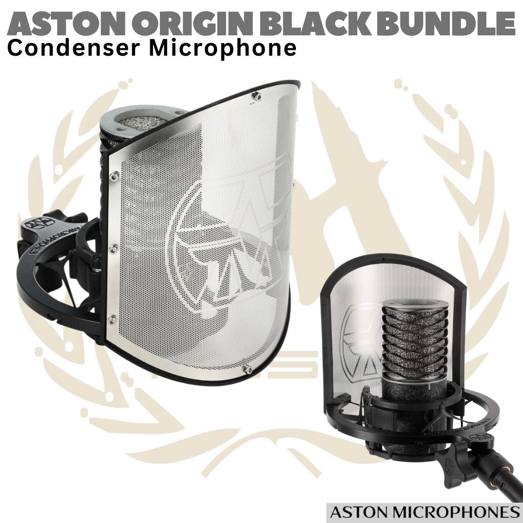 ASTON ORIGIN BUNDLE & BLACK BUNDLE Large Diaphragm Studio Condenser Microphone (made in UK)