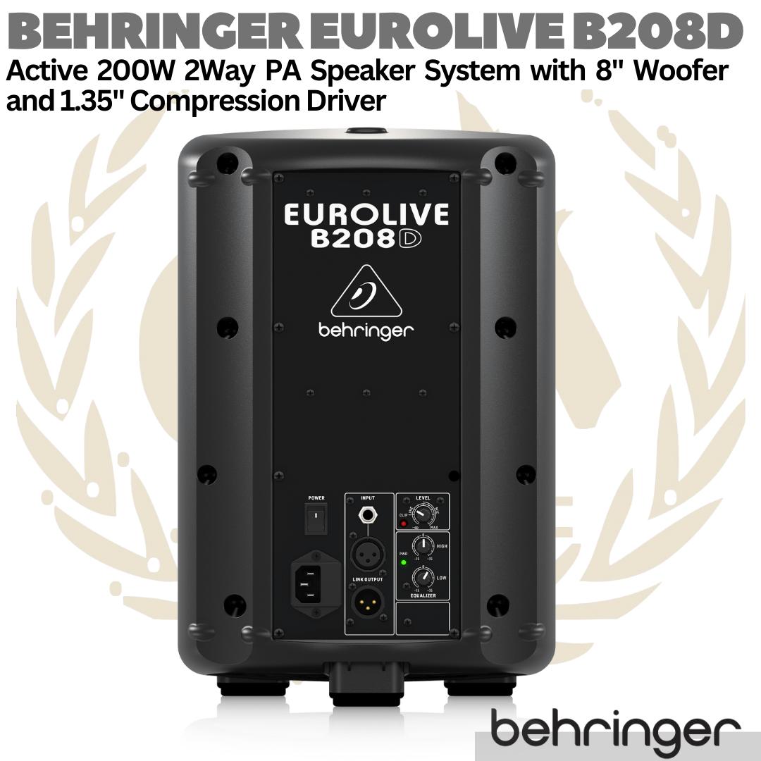 BEHRINGER EUROLIVE B208D Active 2 Way 8" PA Speaker System | Aktif