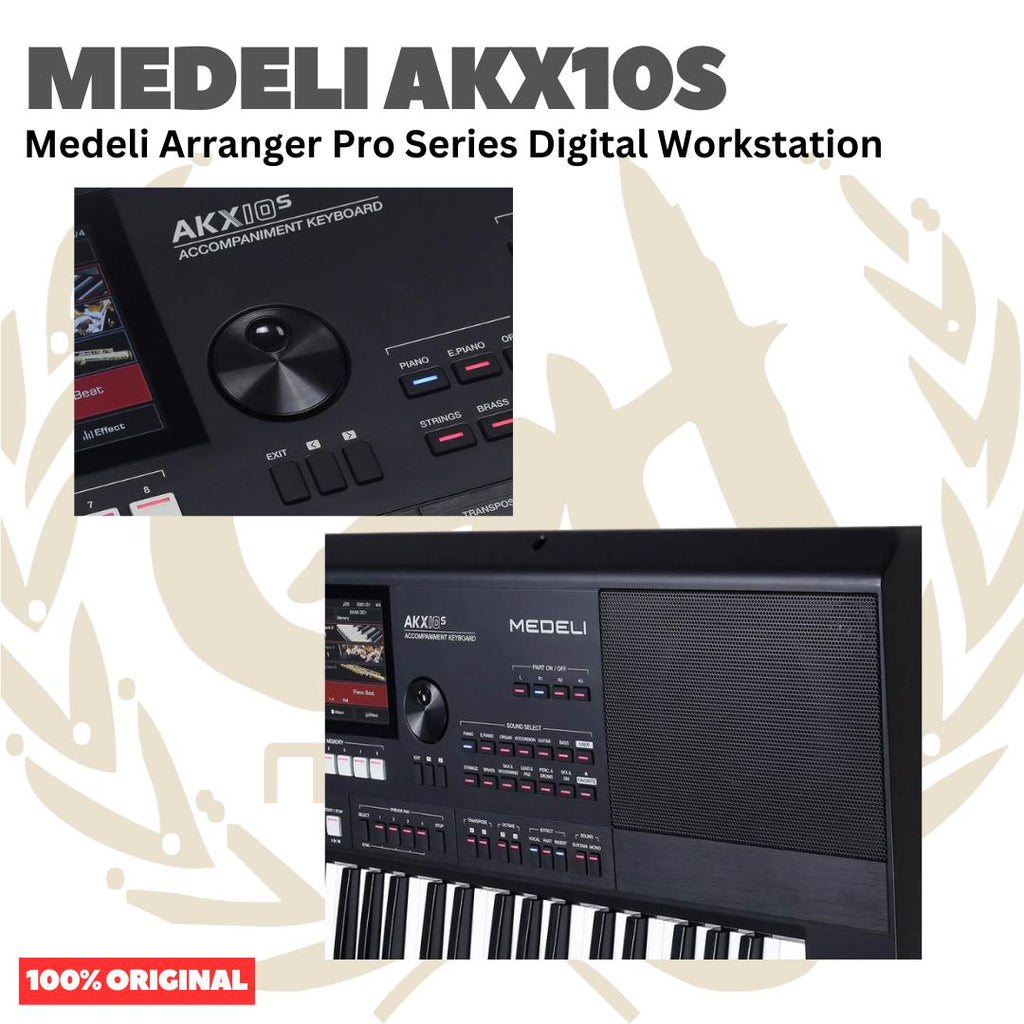 MEDELI AKX10S 61-Keys Arranger Pro Series Digital Workstation Keyboard - AKX10-S Keyboard 7" Touch Screen Display Original Asli