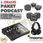 PAKET PODCAST LENGKAP 4 ORANG MIC WIRELESS: MAONOCASTER AM100, MH601