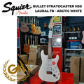 SQUIER BULLET STRATOCASTER HSS ELEKTRIC GUITAR LAURAL FB ARCTIC WHITE