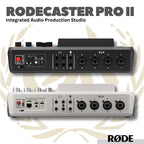 RodeCaster Pro II Integrated Audio Production Studio - Soundcard Mixer Livestreaming Rode Caster Pro II