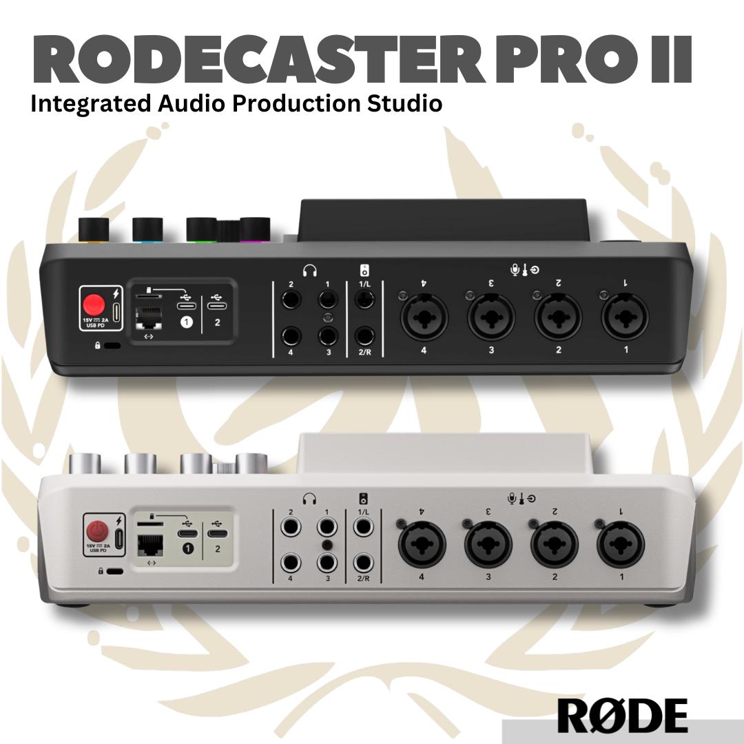 RodeCaster Pro II Integrated Audio Production Studio - Soundcard Mixer Livestreaming Rode Caster Pro II