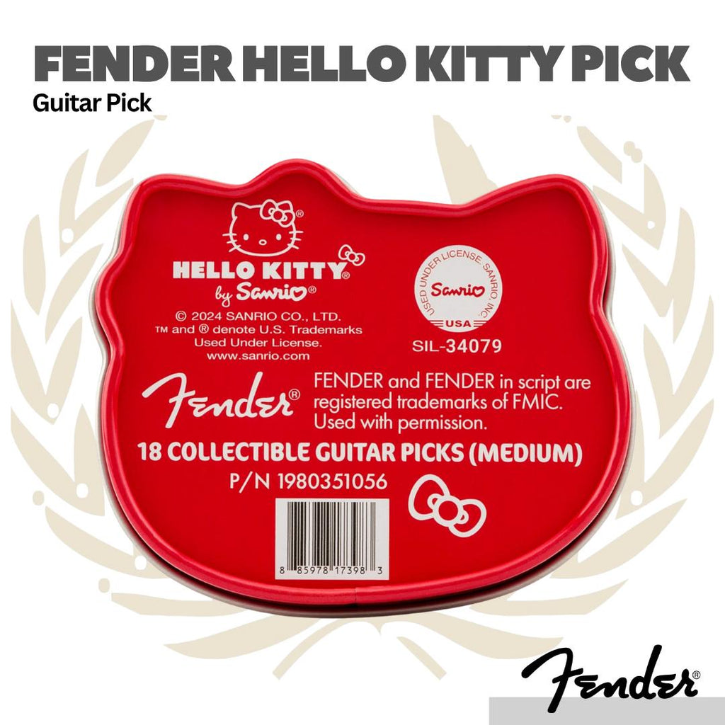 Fender Hello Kitty Guitar Pick Tin 18-Pack - Pick Gitar