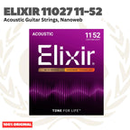 ELIXIR 11027 Nanoweb 80/20 Bronze Acoustic Guitar Strings 11-52 - Senar Gitar Akustik