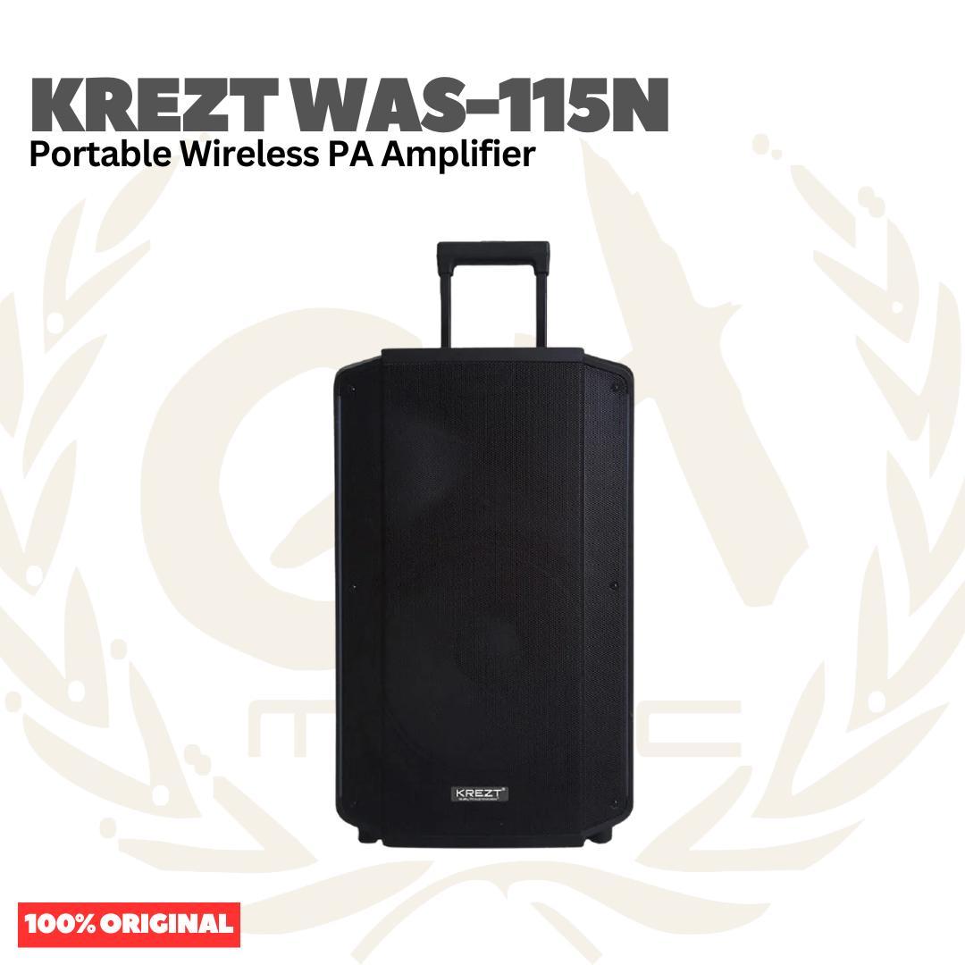 KREZT WAS-115N Portable Wireless PA Amplifier - Portable Speaker Lengkap dengan Mic