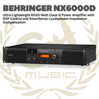 Behringer NX6000D Ultra-Lightweight 6000-Watt Class-D Power Amplifier with DSP Control and SmartSense Loudspeaker Impedance Compensation - NX 6000D | NX-6000-D