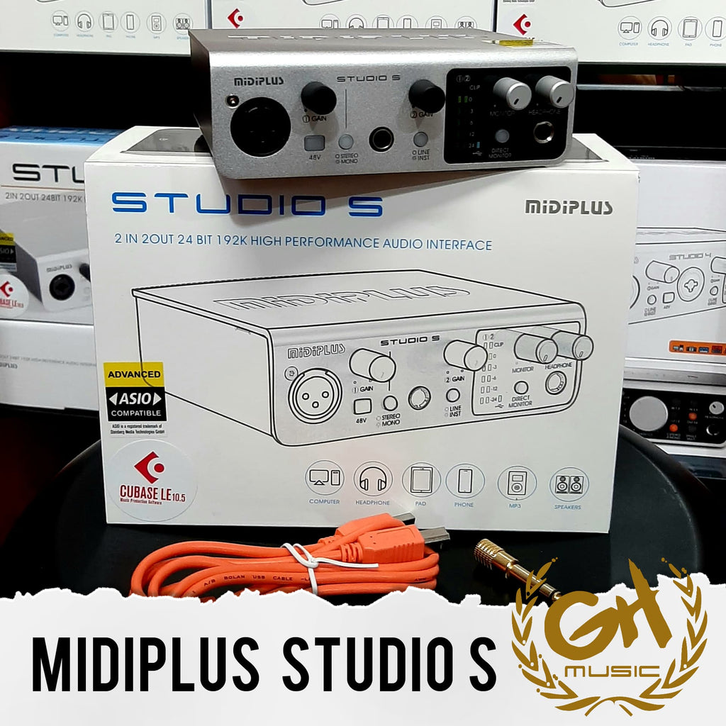 MIDIPLUS STUDIO S SOUNDCARD utk Mic Microphone RECORDING ZOOM GAMING