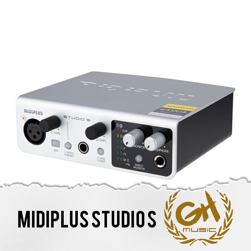 MIDIPLUS STUDIO S SOUNDCARD utk Mic Microphone RECORDING ZOOM GAMING