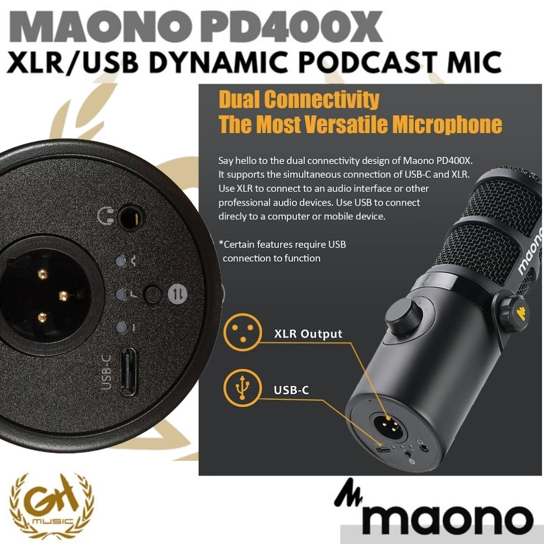 MAONO PD400X USB / XLR DYNAMIC PODCAST MICROPHONE