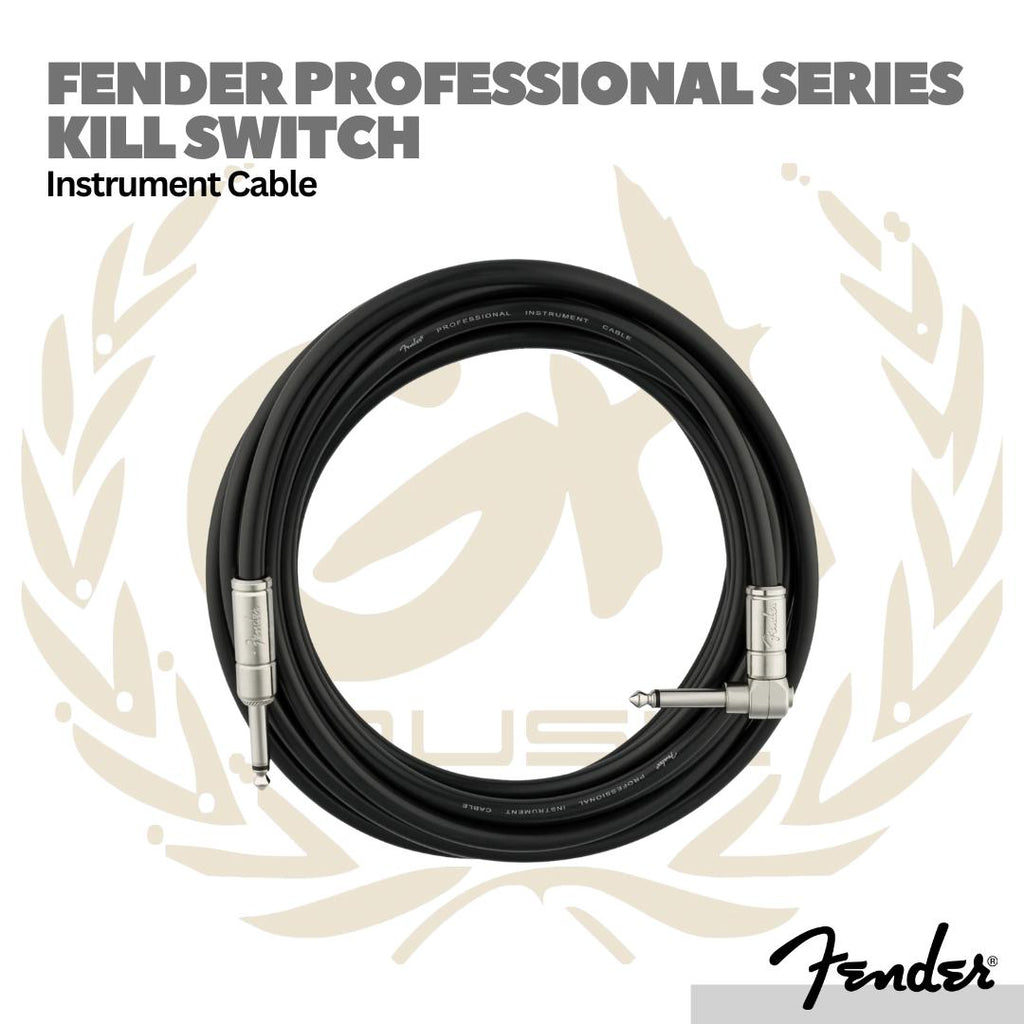 Fender Professional Series Kill Switch Straight/Angled Instrument Cable - Kabel Jack Gitar Bass Asli
