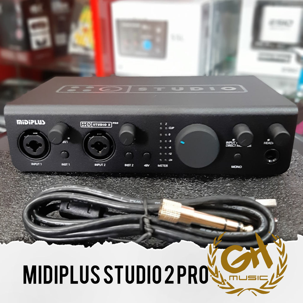 MIDIPLUS STUDIO 2 & STUDIO 2 PRO USB SOUNDCARD RECORDING MIC VOCAL ASMR PODCAST ZOOM AUDIO INTERFACE