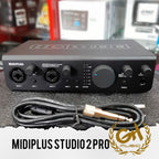 MIDIPLUS STUDIO 2 & STUDIO 2 PRO USB SOUNDCARD RECORDING MIC VOCAL ASMR PODCAST ZOOM AUDIO INTERFACE