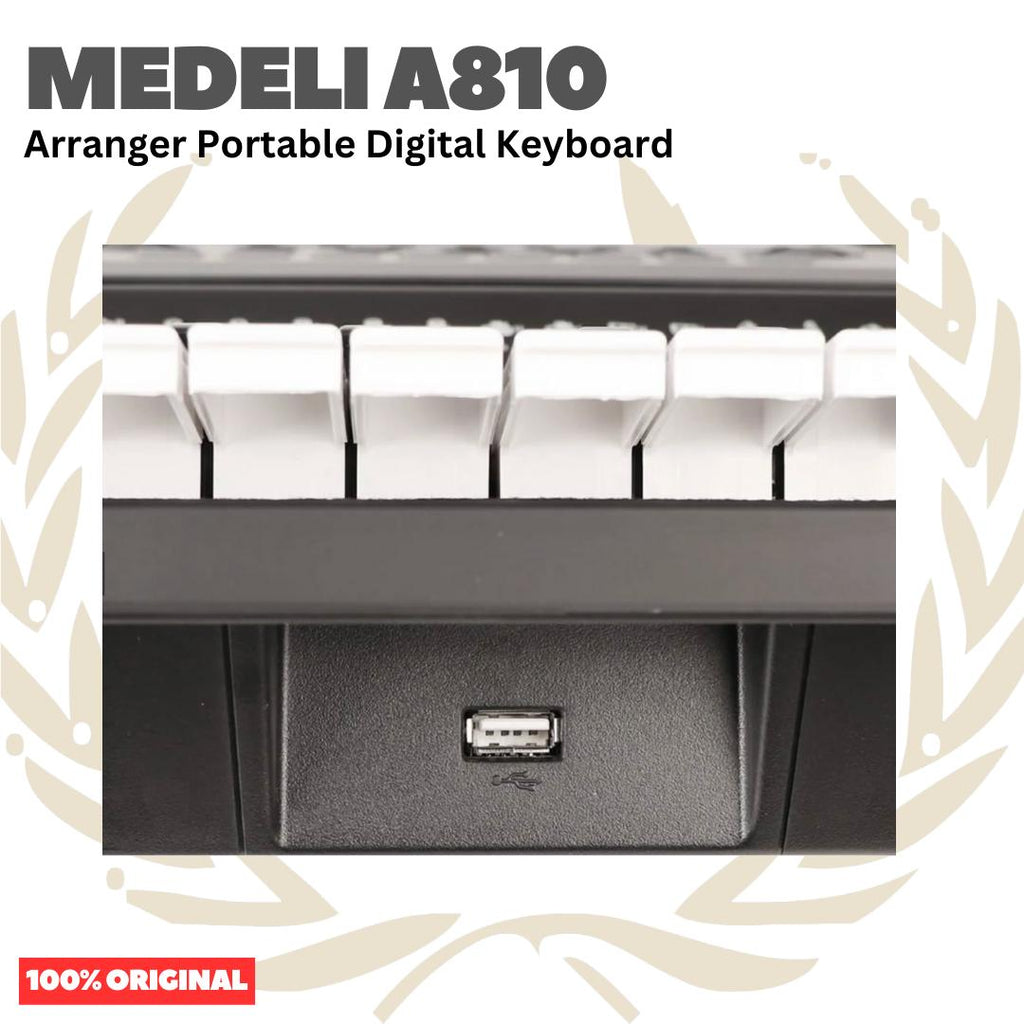 MEDELI A810 61-Keys Arranger Portable Digital Keyboard - A-810 Keyboard Original Asli
