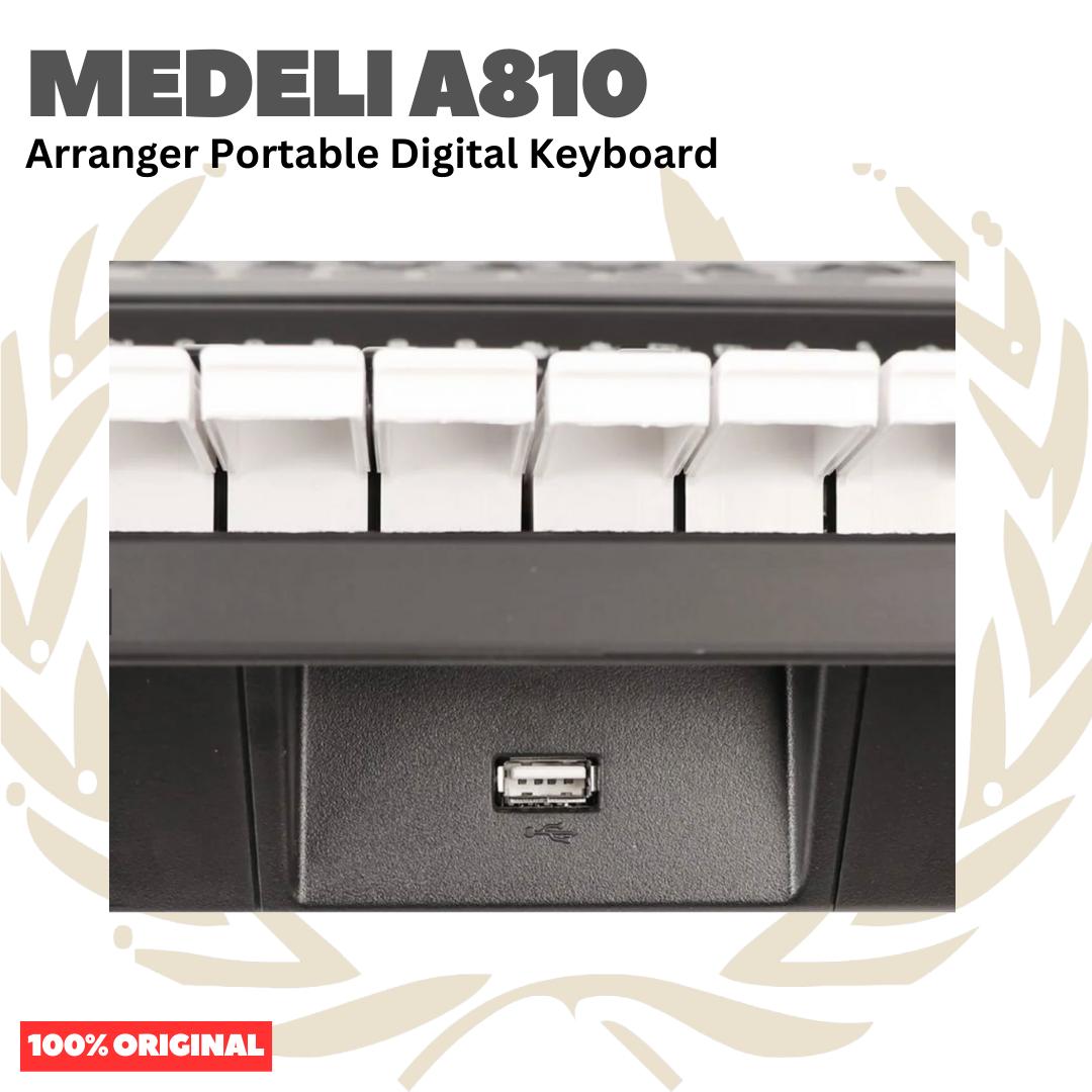 MEDELI A810 61-Keys Arranger Portable Digital Keyboard - A-810 Keyboard Original Asli