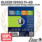 ELIXIR 19102 Optiweb Electric Guitar Strings, Medium 11-49 | Senar