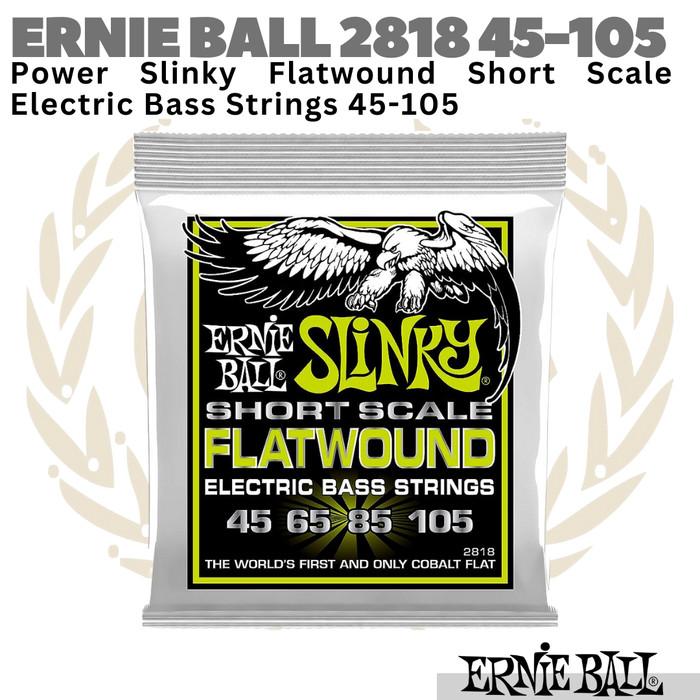 Ernie Ball 2818 Power Slinky Flatwound Short Scale Bass String 45-105