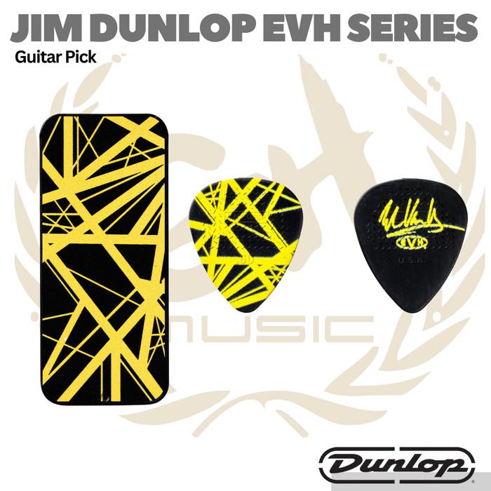 Jim Dunlop EVH Series Guitar Pick Tin - Pik Gitar Bass isi 6