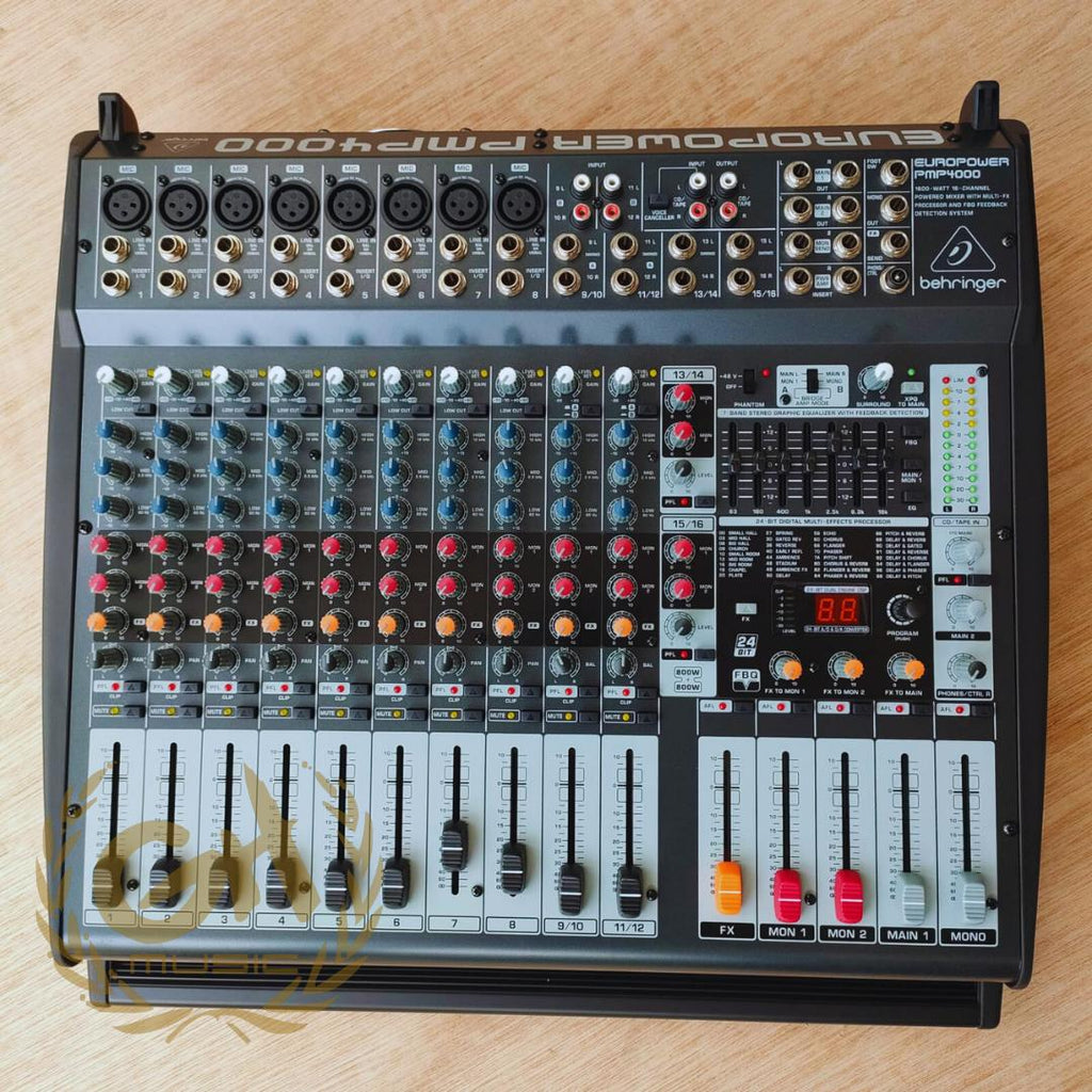 BEHRINGER EUROPOWER PMP4000 16 channel 1600W Powered Audio Mixer