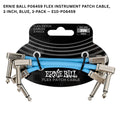 Ernie Ball Flex Instrument Patch Cable, 3, 6 & 12 Inch, 3-Pack - Kabel Patch TS isi 3