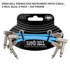 Ernie Ball Flex Instrument Patch Cable, 3, 6 & 12 Inch, 3-Pack - Kabel Patch TS isi 3