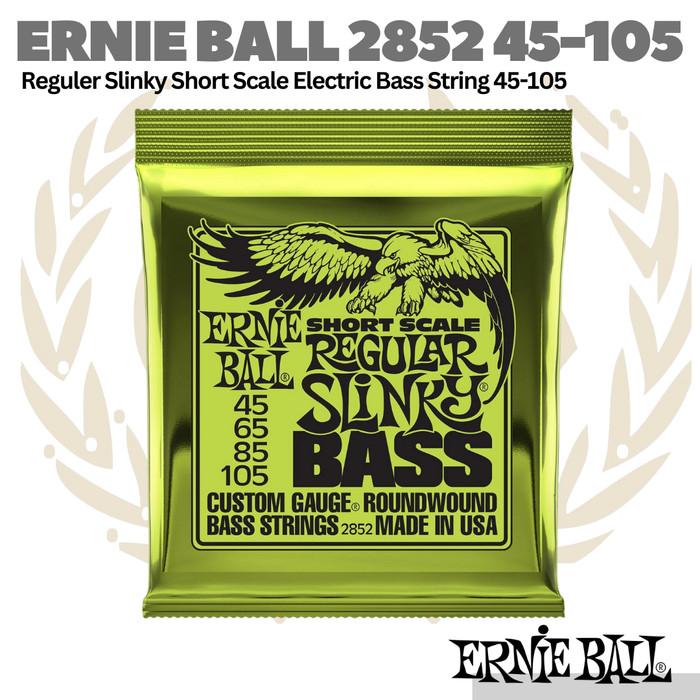 Ernie Ball 2852 Short Scale Nickel Wound Regular Slinky Bass, 45-105