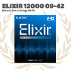 Elixir 12000 Polyweb Electric Guitar Strings, Super Light, 9-42